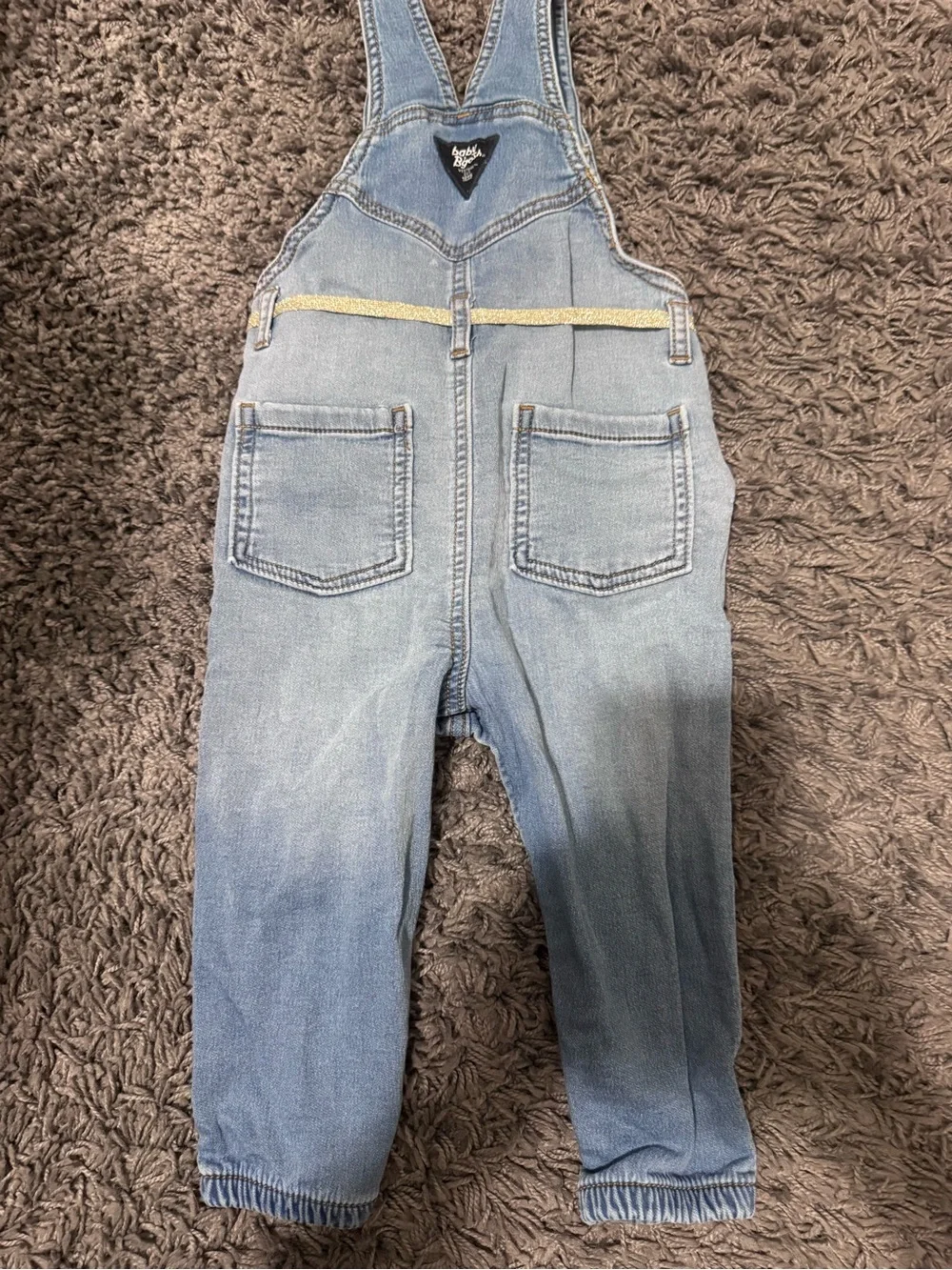GAP Light Wash Denim Overalls with Tied Waist